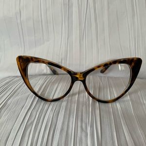 ZeroUV Tortoise Cat Eye Clear Lens Glasses
